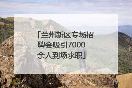 兰州新区专场招聘会吸引7000余人到场求职