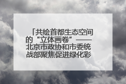 共绘首都生态空间的“立体画卷”——北京市政协和市委统战部聚焦促进绿化彩化美化生态空间建设联合协商议政