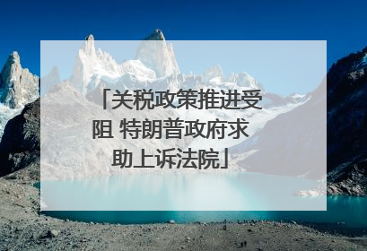 关税政策推进受阻 特朗普政府求助上诉法院