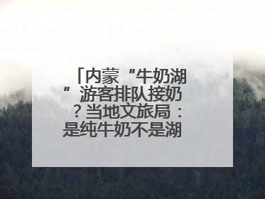 内蒙“牛奶湖”游客排队接奶?当地文旅局:是纯牛奶不是湖水,可放心喝
