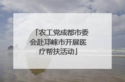 农工党成都市委会赴邛崃市开展医疗帮扶活动