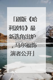 剧版《哈利波特》最新选角出炉，马尔福饰演者公开