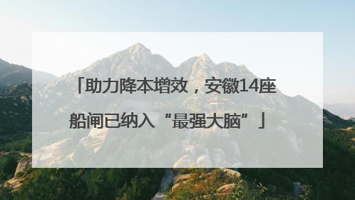 助力降本增效，安徽14座船闸已纳入“最强大脑”