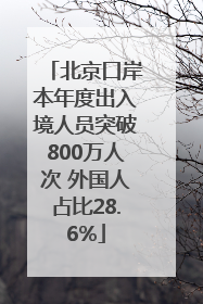 北京口岸本年度出入境人员突破800万人次 外国人占比28.6%