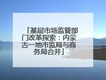 基层市场监管部门改革探索：内蒙古一地市监局与商务局合并