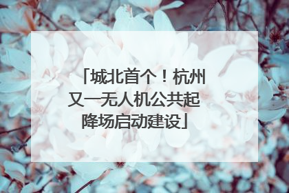城北首个！杭州又一无人机公共起降场启动建设