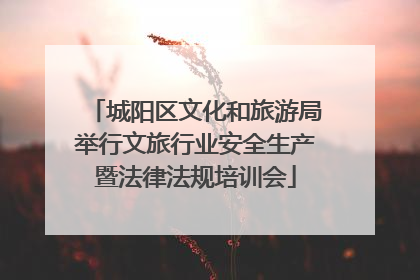城阳区文化和旅游局举行文旅行业安全生产暨法律法规培训会