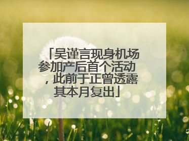 吴谨言现身机场参加产后首个活动，此前于正曾透露其本月复出