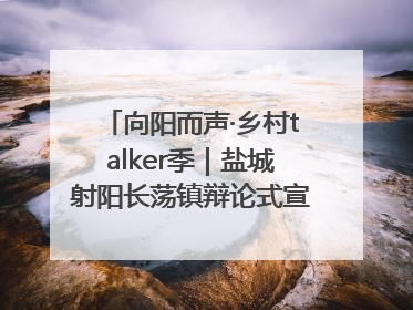 向阳而声·乡村talker季｜盐城射阳长荡镇辩论式宣讲有看头有热度