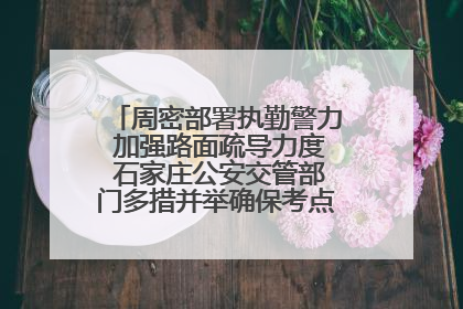 周密部署执勤警力 加强路面疏导力度 石家庄公安交管部门多措并举确保考点周边交通环境良好