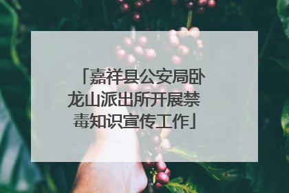 嘉祥县公安局卧龙山派出所开展禁毒知识宣传工作
