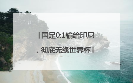 国足0:1输给印尼，彻底无缘世界杯