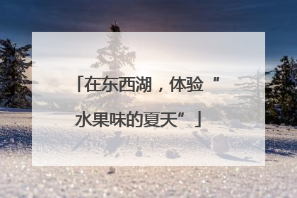 在东西湖，体验“水果味的夏天”