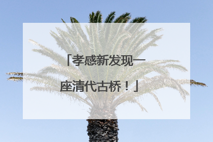 孝感新发现一座清代古桥！