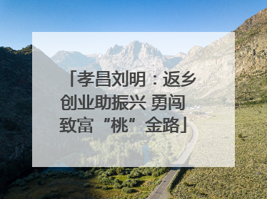 孝昌刘明：返乡创业助振兴 勇闯致富“桃”金路