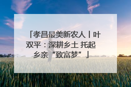 孝昌最美新农人丨叶双平：深耕乡土 托起乡亲“致富梦”