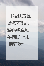 宿迁景区热度在线，游客畅享端午假期“末梢狂欢”