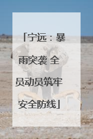 宁远：暴雨突袭 全员动员筑牢安全防线
