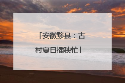安徽黟县：古村夏日插秧忙