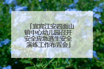 宜宾江安四面山镇中心幼儿园召开安全应急逃生安全演练工作布置会