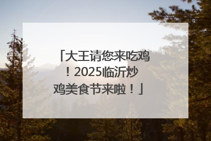 大王请您来吃鸡！2025临沂炒鸡美食节来啦！