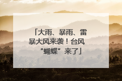 大雨、暴雨、雷暴大风来袭！台风“蝴蝶”来了