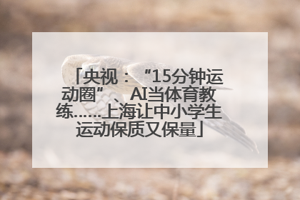 央视：“15分钟运动圈”、AI当体育教练……上海让中小学生运动保质又保量