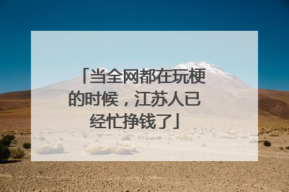 当全网都在玩梗的时候，江苏人已经忙挣钱了