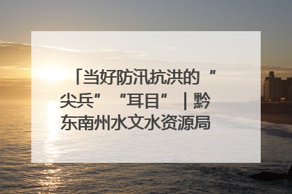 当好防汛抗洪的“尖兵”“耳目”｜黔东南州水文水资源局全员出动为此轮强降雨做好测报工作