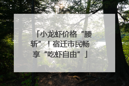小龙虾价格“腰斩”！宿迁市民畅享“吃虾自由”