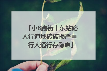 小8跑街丨东站路人行道地砖破损严重 行人通行存隐患