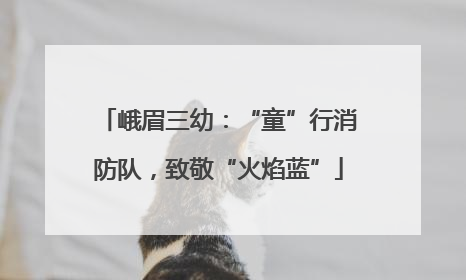 峨眉三幼：“童”行消防队，致敬“火焰蓝”