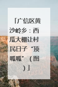 广信区黄沙岭乡：西瓜大棚让村民日子“顶呱呱”（图）