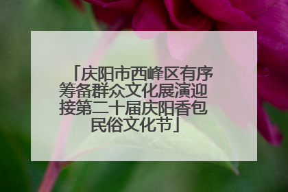 庆阳市西峰区有序筹备群众文化展演迎接第二十届庆阳香包民俗文化节