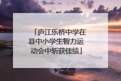 庐江乐桥中学在县中小学生智力运动会中斩获佳绩