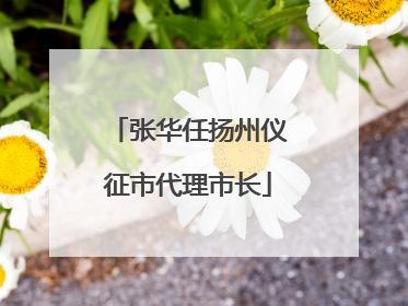 张华任扬州仪征市代理市长