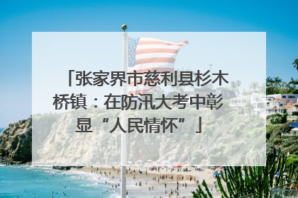 张家界市慈利县杉木桥镇：在防汛大考中彰显“人民情怀”