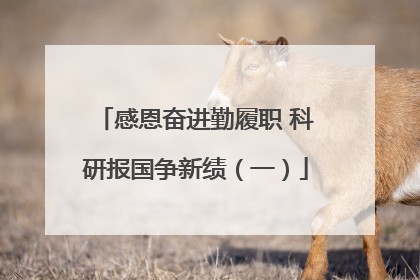 感恩奋进勤履职 科研报国争新绩（一）