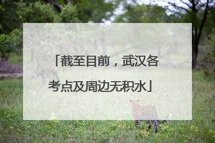 截至目前，武汉各考点及周边无积水