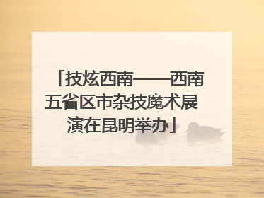 技炫西南——西南五省区市杂技魔术展演在昆明举办