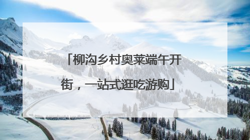 柳沟乡村奥莱端午开街，一站式逛吃游购