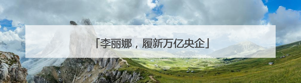 李丽娜，履新万亿央企