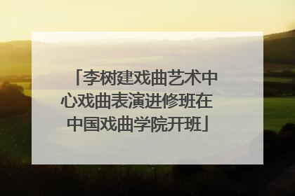 李树建戏曲艺术中心戏曲表演进修班在中国戏曲学院开班