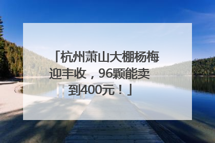 杭州萧山大棚杨梅迎丰收，96颗能卖到400元！