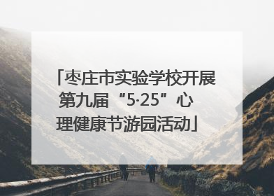 枣庄市实验学校开展第九届“5·25”心理健康节游园活动