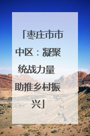 枣庄市市中区：凝聚统战力量 助推乡村振兴