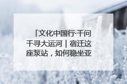 文化中国行·千问千寻大运河｜宿迁这座泵站，如何稳坐亚洲第一宝座？