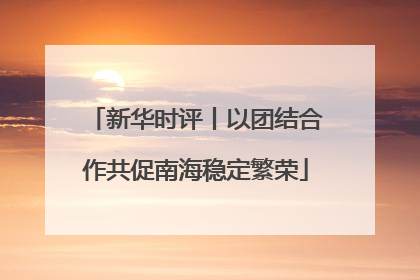 新华时评丨以团结合作共促南海稳定繁荣