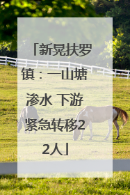 新晃扶罗镇：一山塘渗水 下游紧急转移22人