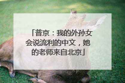 普京：我的外孙女会说流利的中文，她的老师来自北京